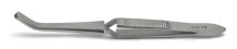 Self-Closing Filter Forceps, 11cm, Bent Flat Jaw