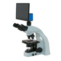 Inverted Trinocular Microscope, 4K Camera with 13" HD Monitor