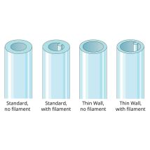 Thin Wall Glass Capillaries, No filament