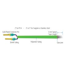 Tungsten Metal Electrodes Profile B, 127 mm long, 0.356 mm shaft