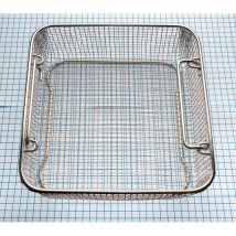 Classic Crimped Wire Mesh Sterilization Baskets, Tilted Handles