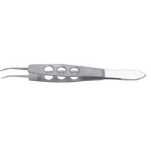 Curved Ophthalmic Tying Forceps, 9.6 cm, 6 mm Tying Platform
