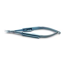 Titanium Troutman Needle Holder with Lock, 11.5cm, Curved, Blunt Tips
