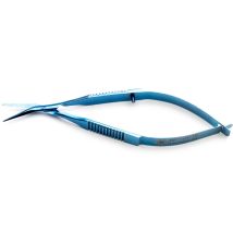 Vannas Capsulotomy Scissors, 9.5 cm, 10.5 mm Sharp, Angled-on-the-side Tips, Non-Magnetic, Titanium