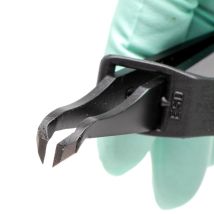 Cutting Forceps, 11 cm, Black Epoxy Coated with EZ Lever, Strong Blades, 6.5 mm Tip to Bend