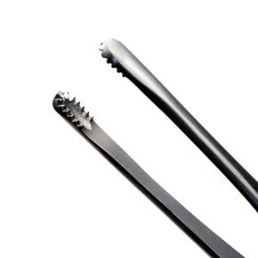 Russian Forceps, 15.25 cm, 7mm Serrated Oval Tip