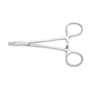 Micro Olsen-Hegar Needle Holder with Suture Scissors, 12cm, Serrated Jaw