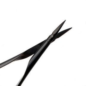 Vannas Tubingen Scissors, 8 cm (3"), Ceramic Coated, 5 mm Cutting Edge, Stainless Steel, Straight or Curved, WPI Premium 