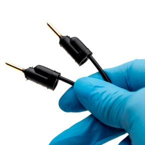 Low-noise cable for Microelectrode Holder, A: pin, B: pin