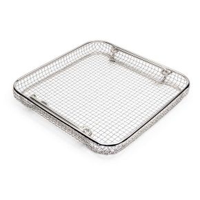 Crimped Wire Mesh Sterilization Baskets, Tilted Handles