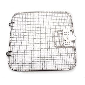 Detention Frame Lid for Crimped Wire Mesh Sterilization Baskets, 240 x 240 mm