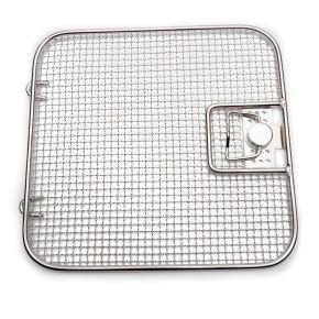 Detention Frame Lid for Crimped Wire Mesh Sterilization Baskets, 240 x 240 mm