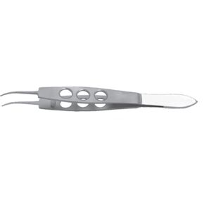 Curved Ophthalmic Tying Forceps, 9.6 cm, 6 mm Tying Platform