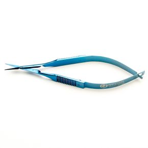 Vannas Capsulotomy Scissors, 10.8 cm (4.25"), 10.5 mm Straight Blades, Non-Magnetic, Titanium