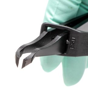 Cutting Forceps, 11 cm, Black Epoxy Coated with EZ Lever, Strong Blades, 6.5 mm Tip to Bend