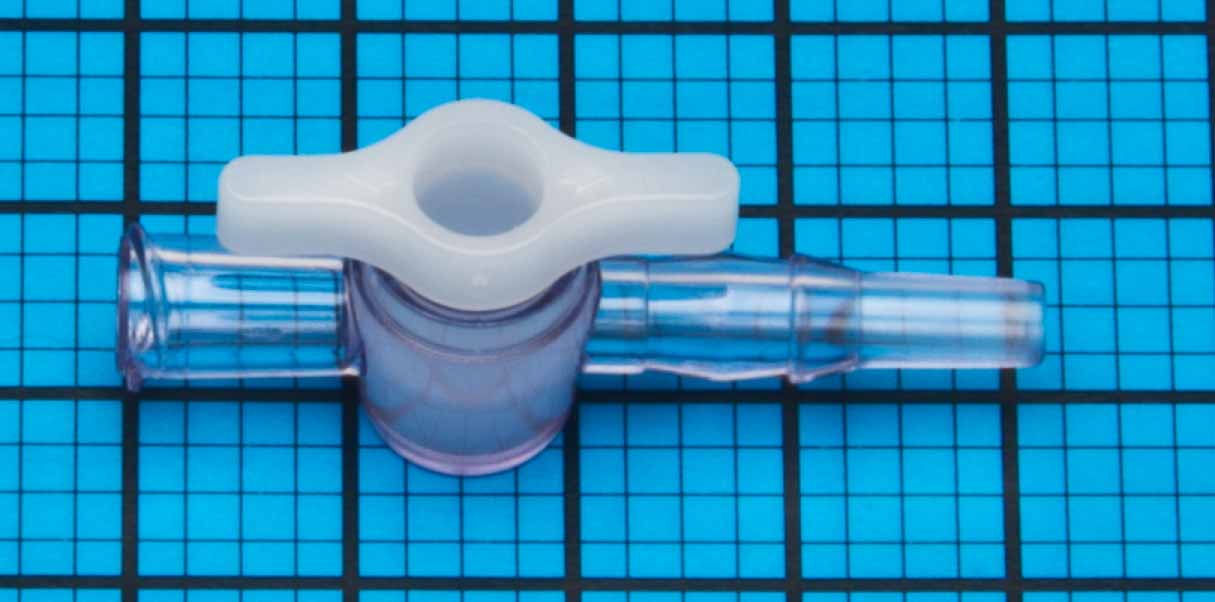 14054 1-Way Stopcock, Polycarbonate & Polyethylene