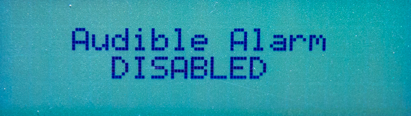 Alarm disabled