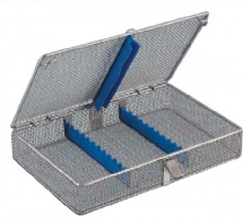 details of the side perforated basket with wire base