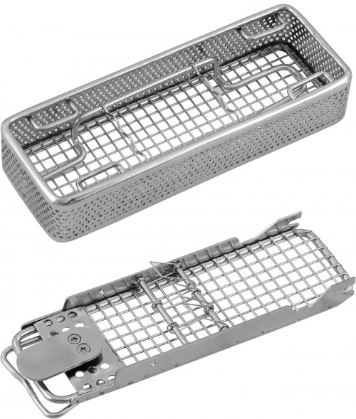 details of the side perforated basket with wire base