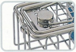 Locking clip on endoscope basket